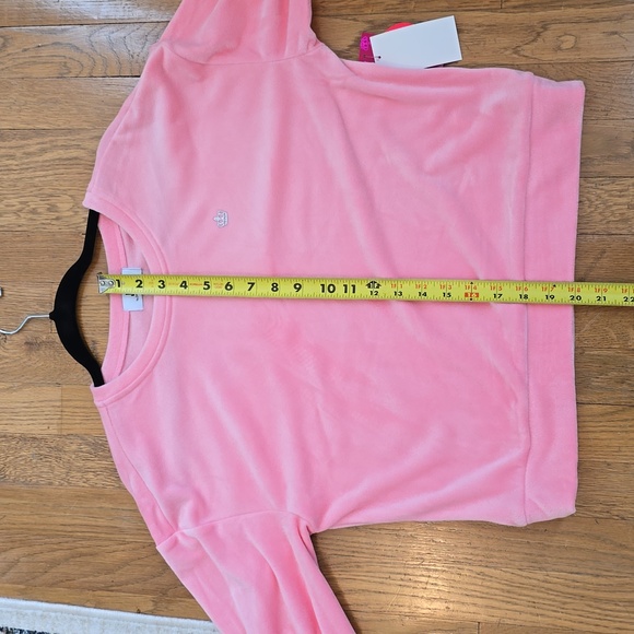 JUICY COUTURE WOMEN'S JUNIOR PINK LONG SLEEVE VELVETEEN PULLOVER TOP SIZE MEDIUM - Picture 12 of 16